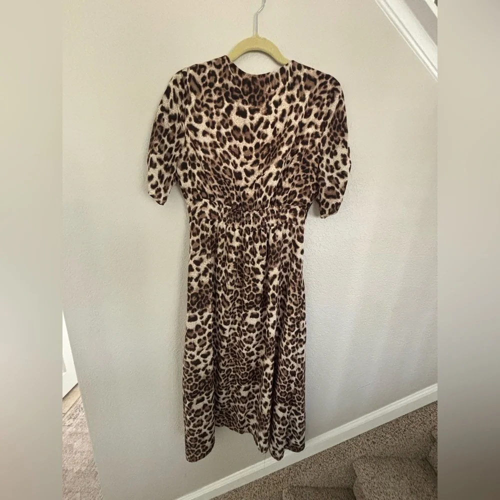 ASTR The Label leopard print button-down dress